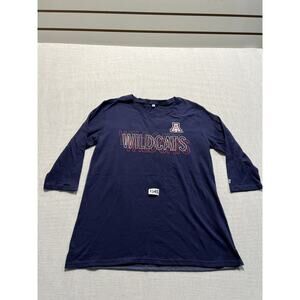 Arizona Wildcats Long-Sleeved T-Shirt‎ Men Sz M Blue Pre-Owned Excellent